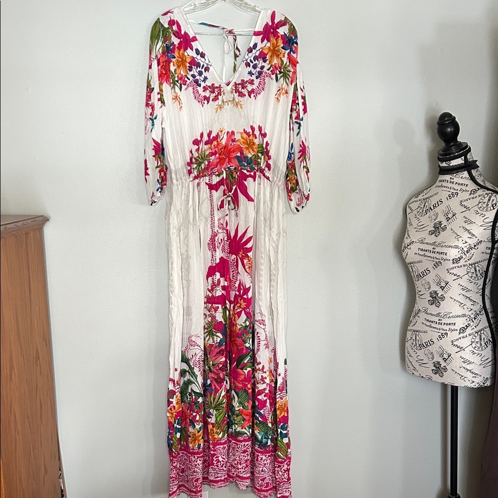 INC International Concepts Floral Maxi Dress with Vibrant Colors size m